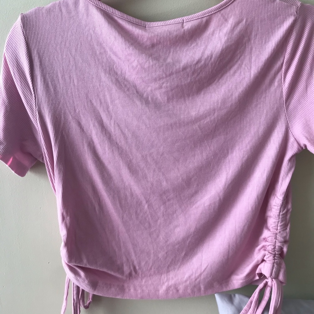 ROMWE Side Drawstring Crop Top - Picture 3 of 5